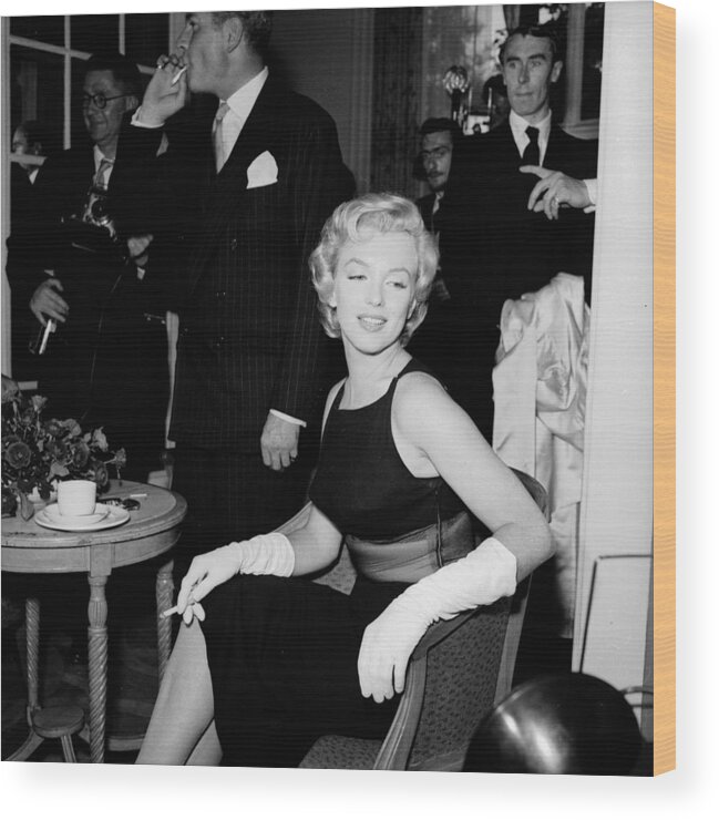Corporate Business Wood Print featuring the photograph Laurence And Marilyn by Harry Kerr