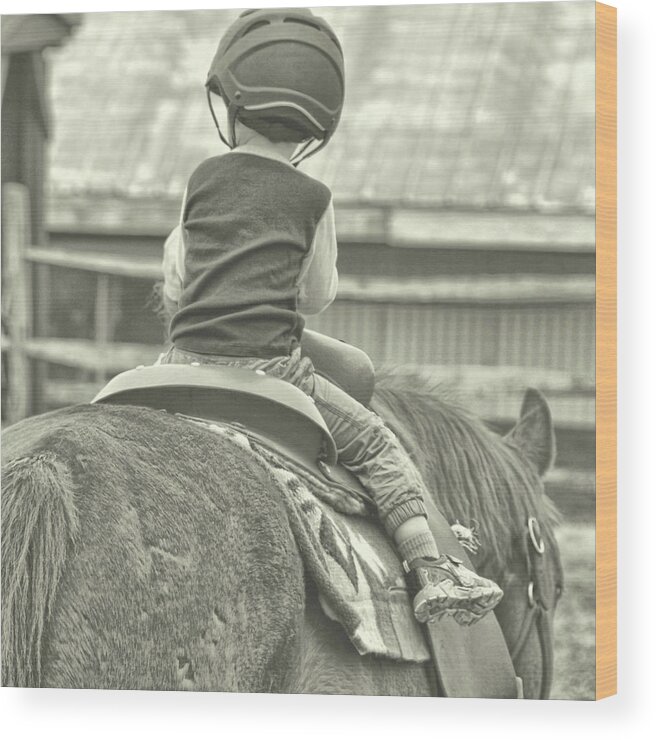 Art Wood Print featuring the photograph Little Guy Big Guy by Dressage Design