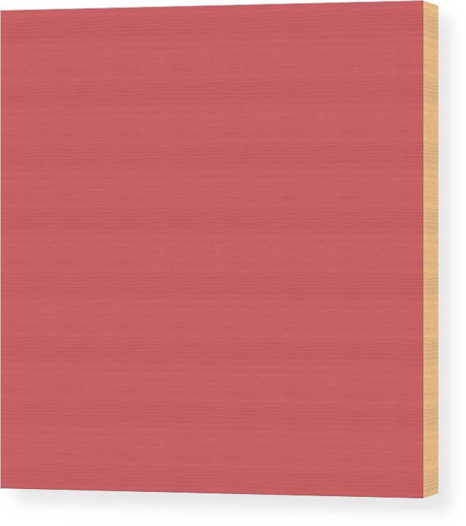 Medium. Coral Wood Print featuring the digital art Medium Coral Solid Plain Color for Home Decor Pillows and Blanks by Delynn Addams