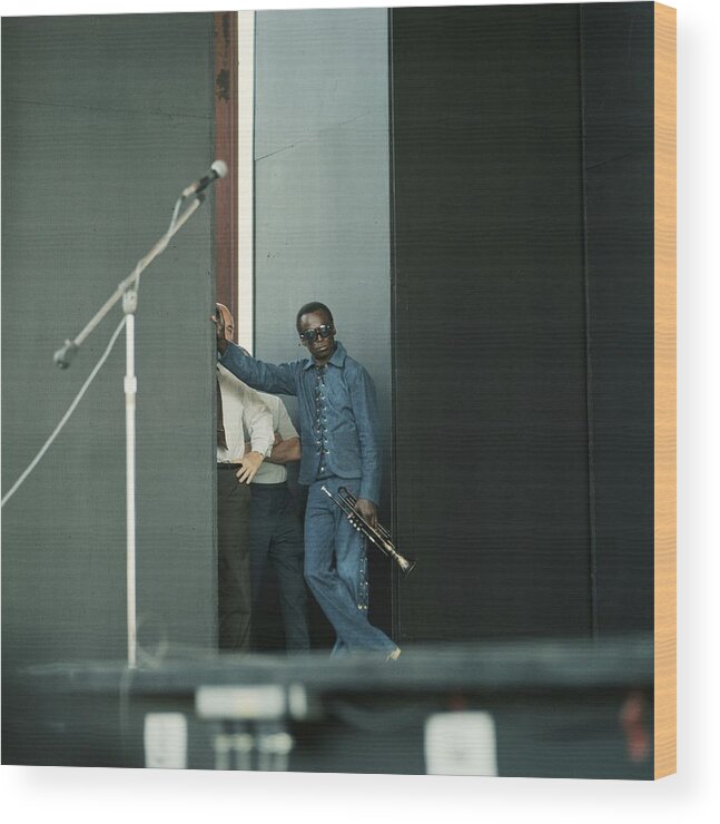 Music Wood Print featuring the photograph Miles Davis by David Redfern