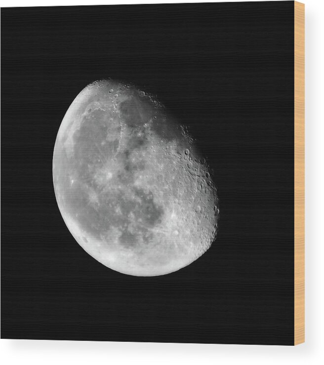 Color Image Wood Print featuring the photograph Moon by Hocus-focus