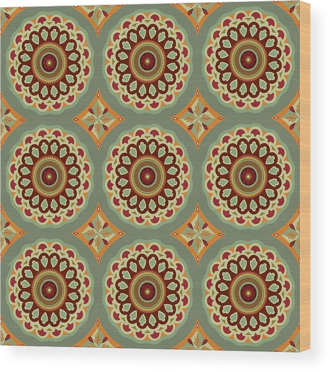 Morocco Pattern
Medallion Wood Print featuring the digital art Morocco Medallions by Julie Goonan