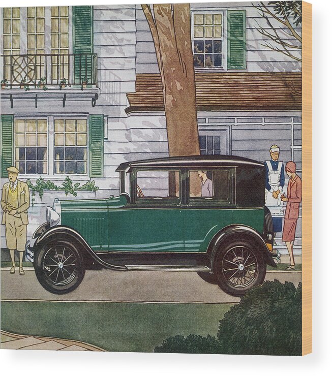 Engine Wood Print featuring the photograph Motor Car Illustration by Fotosearch