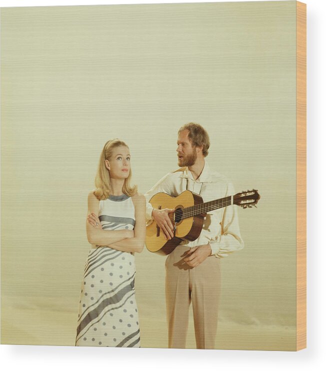 Singer Wood Print featuring the photograph Nina And Frederik Perform On Tv Show by David Redfern