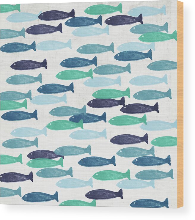 Fish Wood Print featuring the mixed media Ocean Fish- Art by Linda Woods by Linda Woods