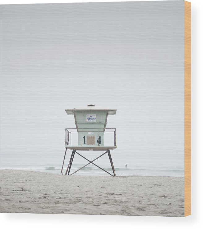 San Diego Wood Print featuring the photograph Oceanside Harbor Fog One by William Dunigan