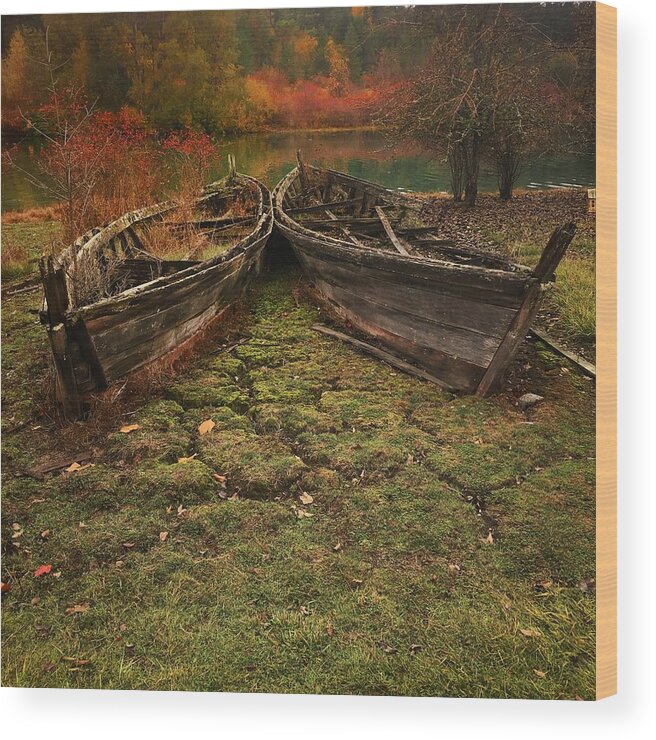 Autumn Wood Print featuring the photograph Our Work is Done by Jerry Abbott