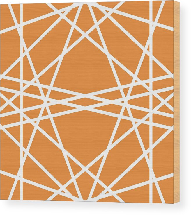 Symmetrical Wood Print featuring the digital art Pattern 6 by Angie Tirado