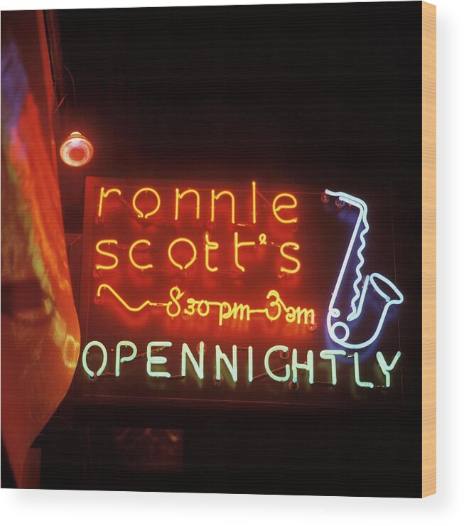 Music Wood Print featuring the photograph Photo Of Ronnie Scotts Club by David Redfern