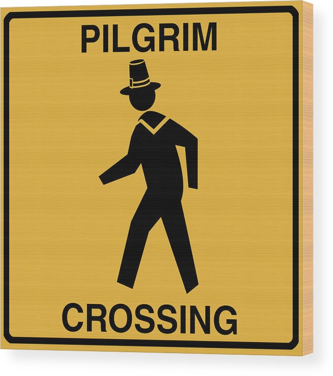 Pilgrim Crossing Wood Print featuring the digital art Pilgrim Crossing by Tina Lavoie