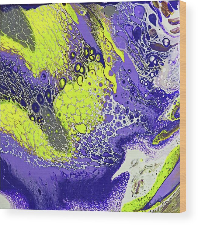 Abstract Painting Wood Print featuring the photograph Purple and Yellow by Steve DaPonte
