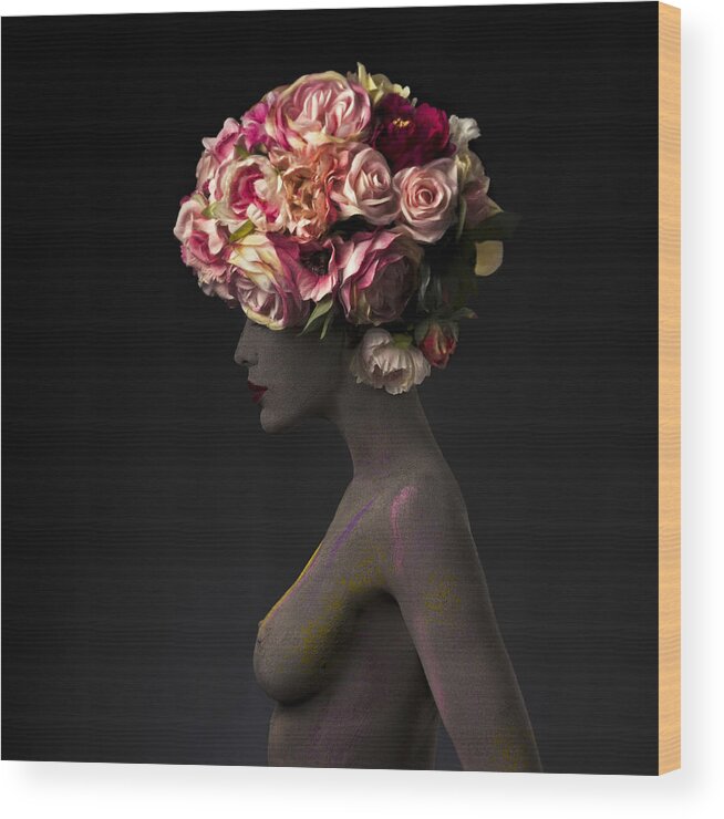 Women Wood Print featuring the photograph Roots & Flowers by Alfredo Sanchez
