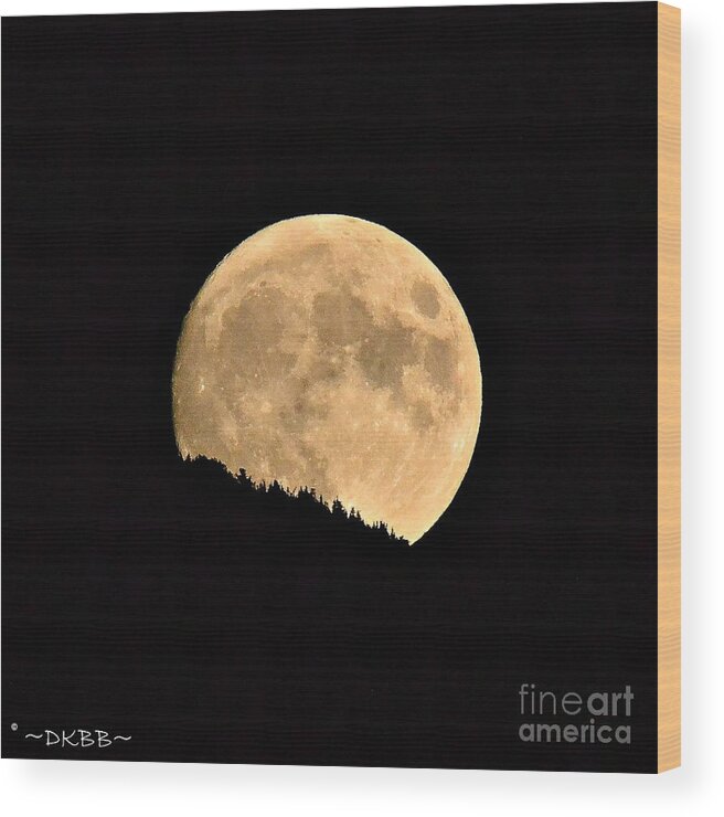 Moon Wood Print featuring the photograph September Moonrise by Dorrene BrownButterfield