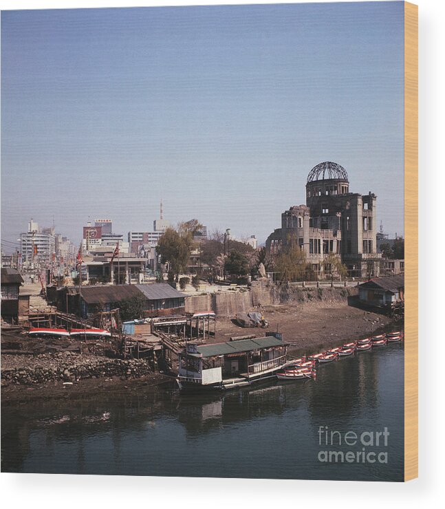 Japan Wood Print featuring the photograph Shoreline Of Hiroshima by Bettmann