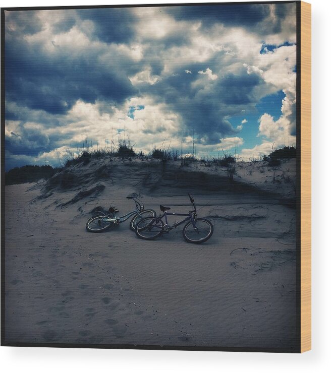 Bikes Wood Print featuring the photograph Siblings by Lisa Burbach