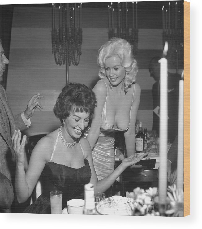 That LOOK Sophia Loren & Jayne Mansfield Iconic 1957 Photographic Image Print