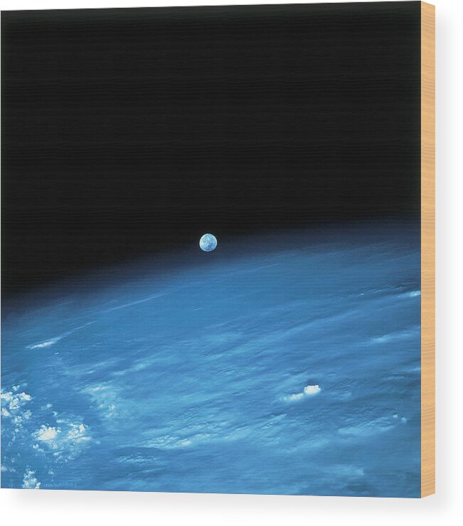 Globe Wood Print featuring the photograph Space And The Earth by Stockbyte