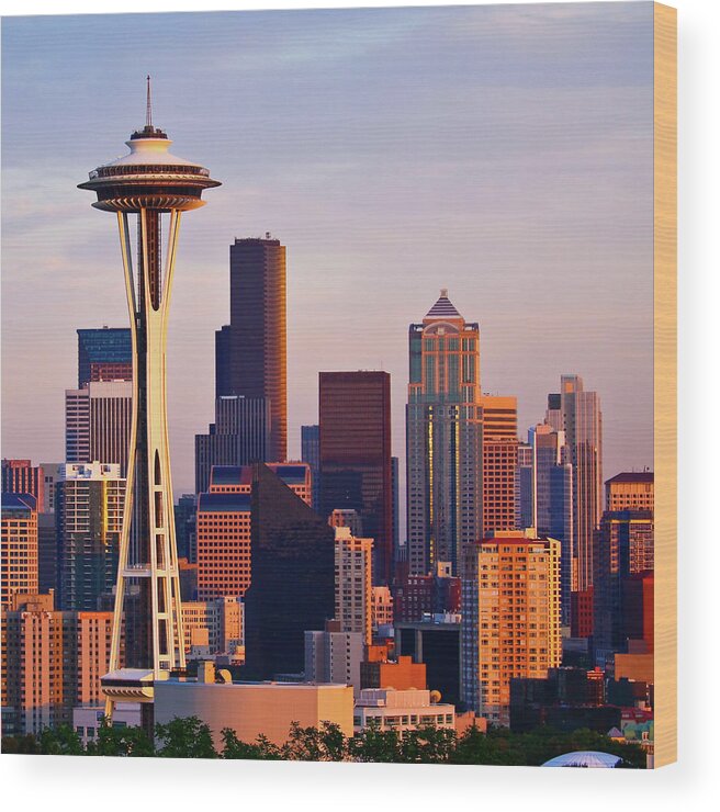 Outdoors Wood Print featuring the photograph Space Needle by Sbk 20d Pictures