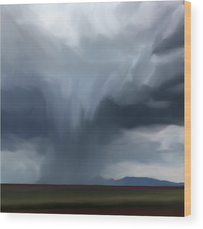 Ute Mountain Wood Print featuring the mixed media Stanton Sky by Jonathan Thompson