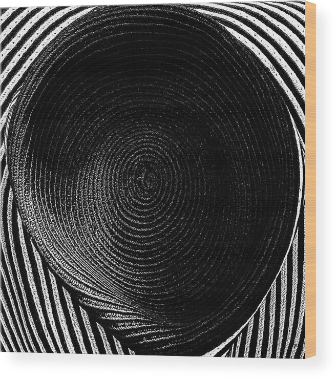  Wood Print featuring the photograph Striped Hat by Tom Romeo
