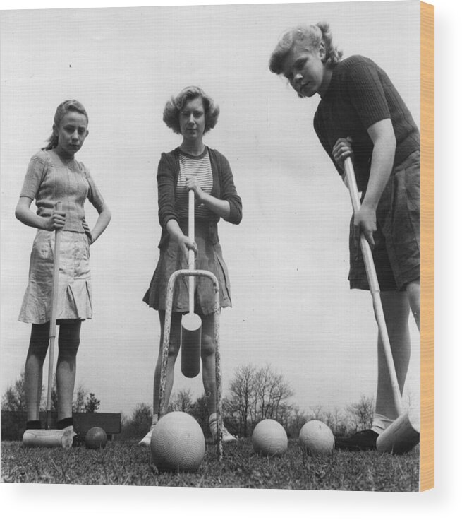 Education Wood Print featuring the photograph Summer Croquet by Fred Morley