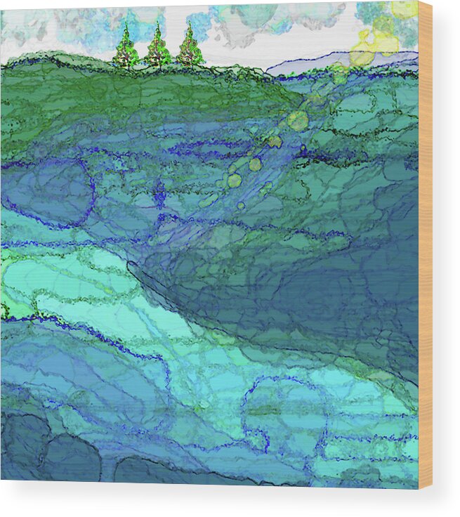 Earthy Wood Print featuring the digital art Swedish Summer by Alexandra Vusir