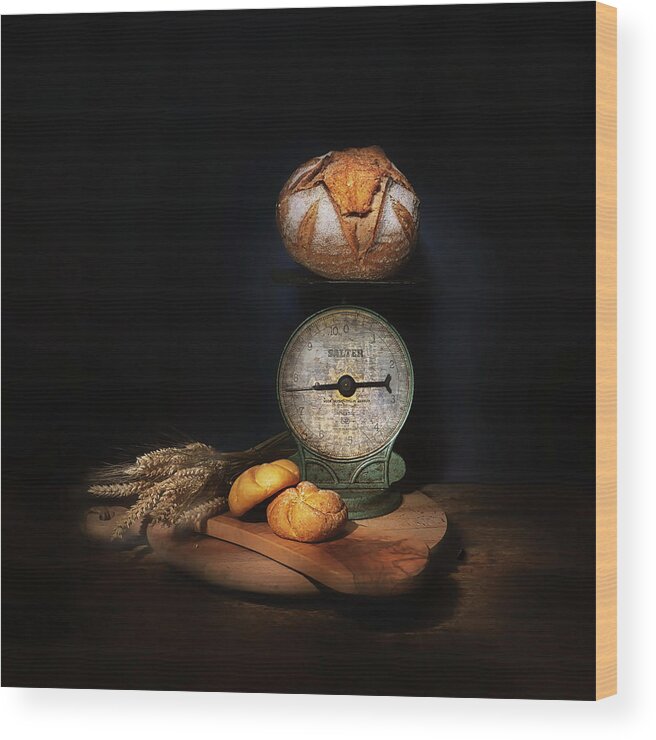Bread Wood Print featuring the photograph The Beauty Of Simple Things. Sorry Wrong Upload . by Saskia Dingemans