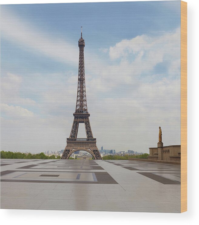 Eiffel Tower Wood Print featuring the photograph The Eiffel Tower by Lwa