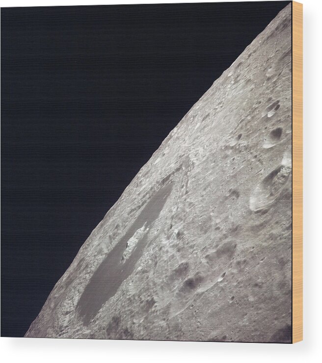 1970 Wood Print featuring the photograph The Moon, Tsiolkovskiy Crater, Apollo by Science Source
