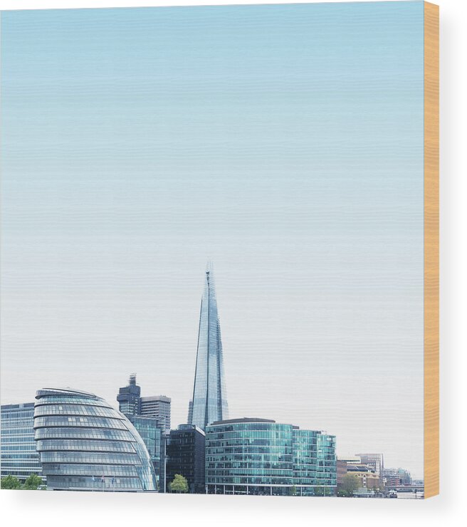 Corporate Business Wood Print featuring the photograph The Shard Tower In London by Franckreporter