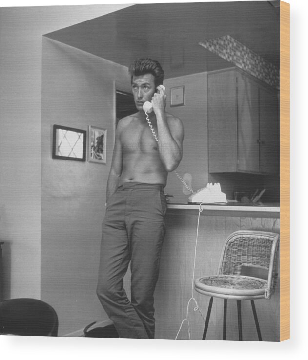 People Wood Print featuring the photograph Topless Clint by Hulton Archive