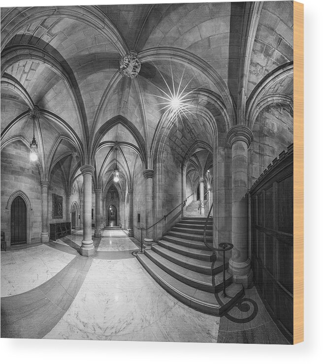 Gothic Wood Print featuring the photograph Undercroft by Christopher Budny