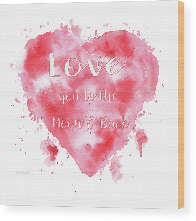 Heart Wood Print featuring the painting Watercolor Heart B by Jean Plout
