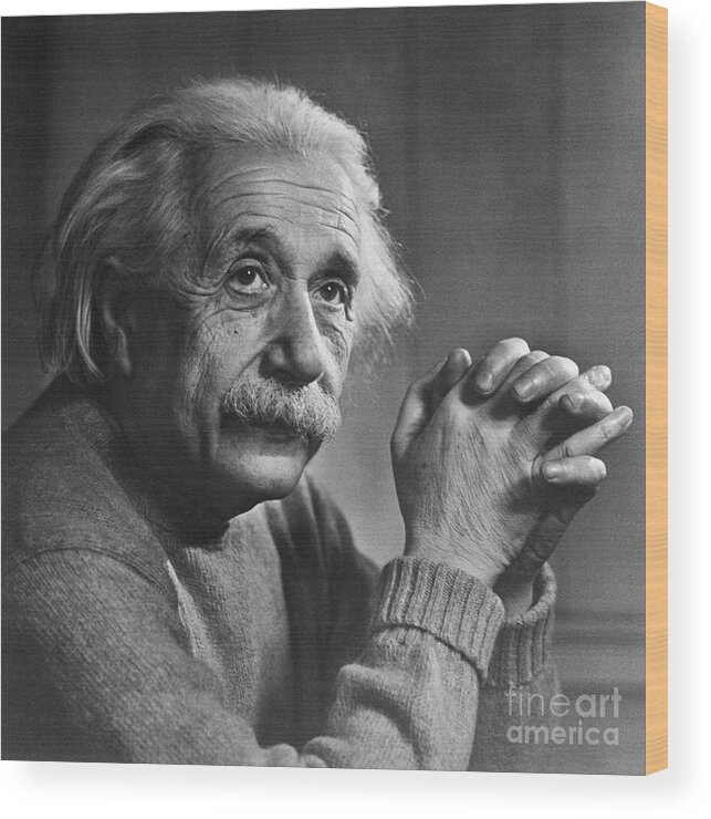 20th Century Wood Print featuring the photograph Albert Einstein #1 by Granger