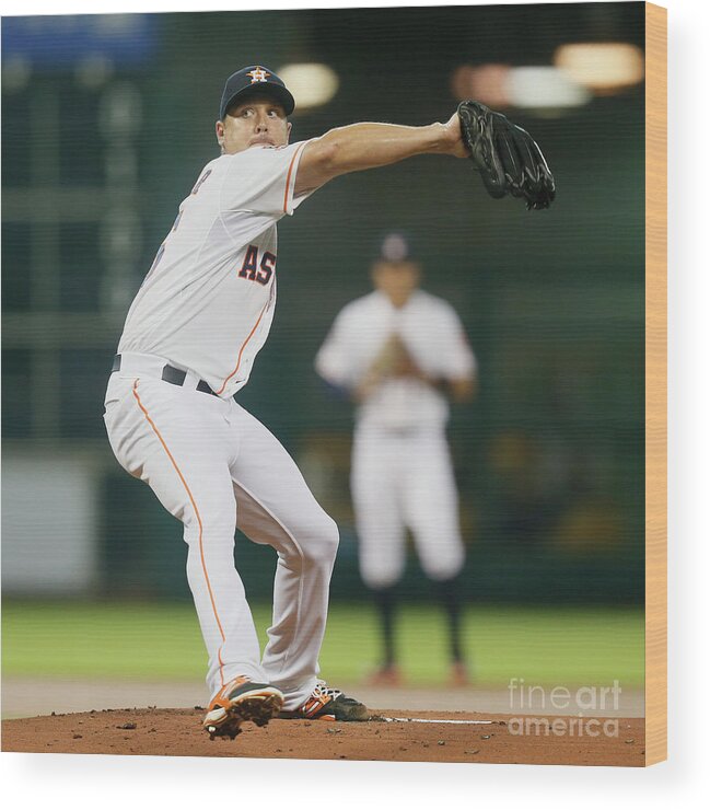 People Wood Print featuring the photograph Scott Kazmir #1 by Bob Levey