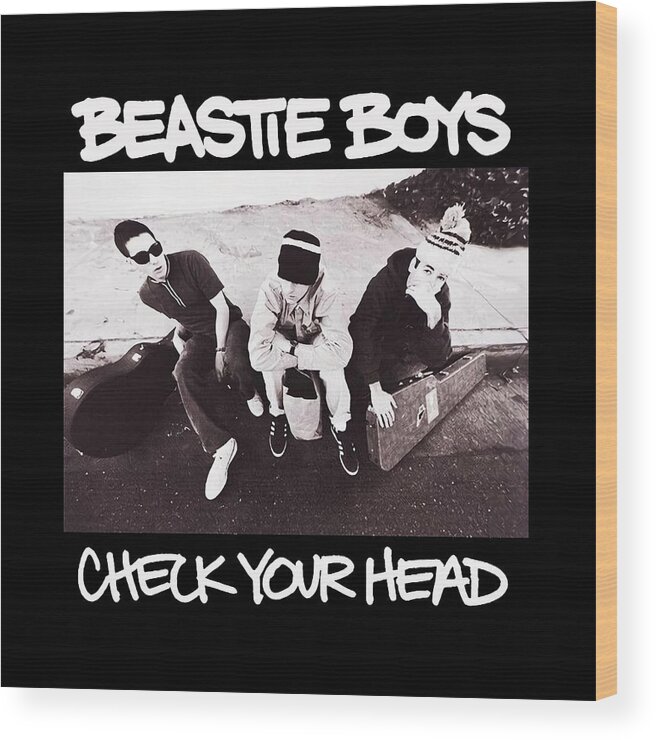 Beastie Wood Print featuring the drawing Beastie Boys #10 by Mina Wati