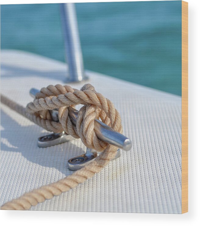 Boating Wood Print featuring the photograph Anchor Line #2 by Laura Fasulo