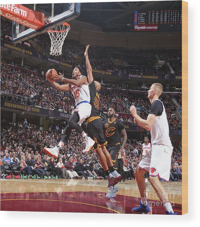 Nba Pro Basketball Wood Print featuring the photograph Derrick Rose by Nathaniel S. Butler