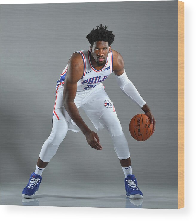 Media Day Wood Print featuring the photograph Joel Embiid by Jesse D. Garrabrant