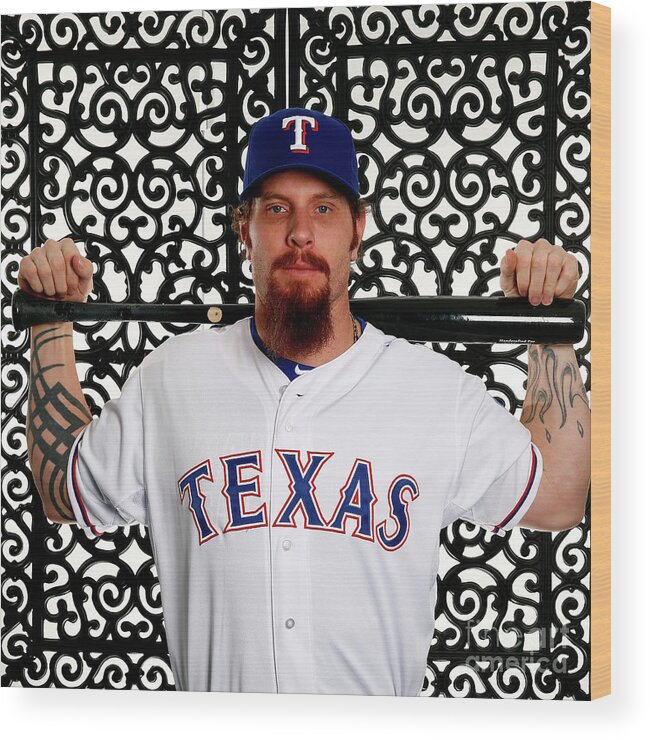 People Wood Print featuring the photograph Josh Hamilton by Jamie Squire