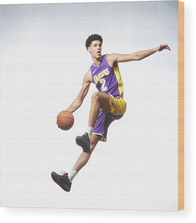 Nba Pro Basketball Wood Print featuring the photograph Lonzo Ball by Nathaniel S. Butler