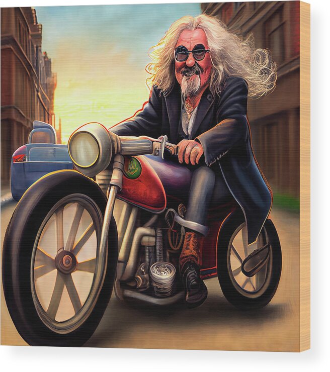 Billy Connolly Wood Print featuring the digital art Billy Connolly Art #3 by Tim Hill