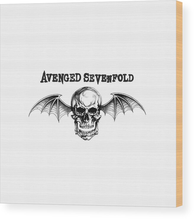 Avenged Sevenfold Wood Print featuring the digital art Avenged Sevenfold #4 by Rickvdavis Abc