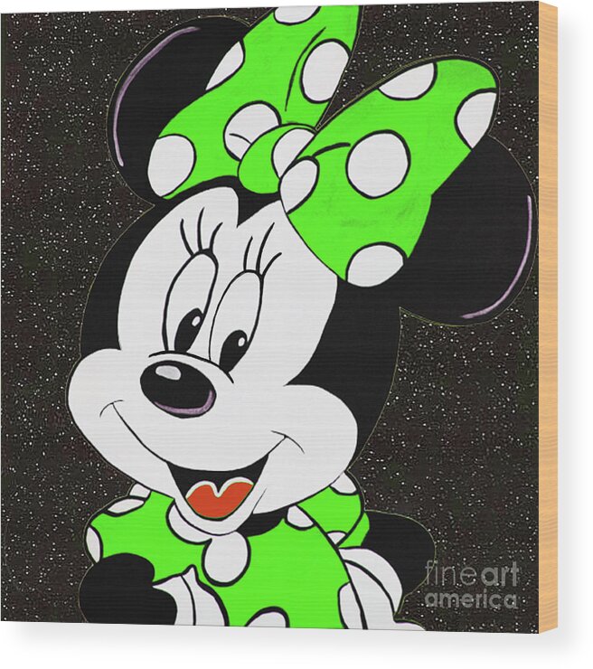 Minnie Mouse #5 Wood Print by Kathleen Artist PRO - Pixels