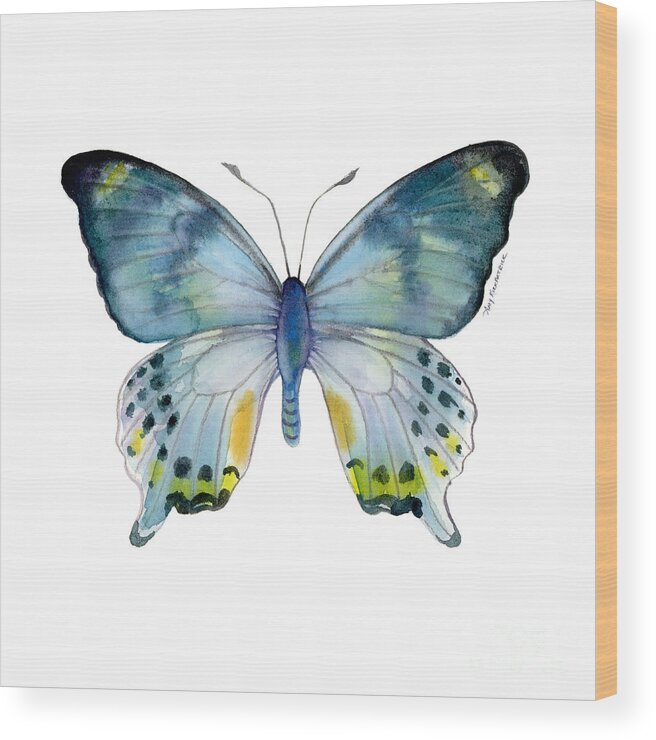 Laglaizei Butterfly Wood Print featuring the painting 68 Laglaizei Butterfly by Amy Kirkpatrick