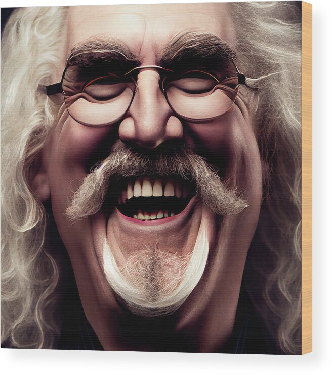 Billy Connolly Wood Print featuring the digital art Billy Connolly Art #8 by Tim Hill