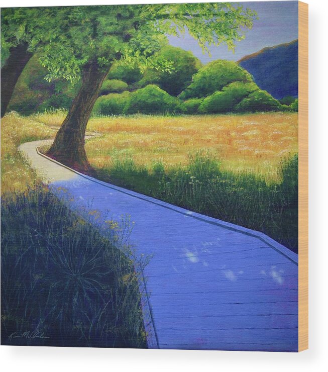 Kim Mcclinton Wood Print featuring the painting A Path a Day by Kim McClinton
