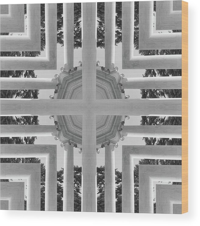 Abstract Columns Wood Print featuring the photograph Abstract Columns 22 by Mike McGlothlen