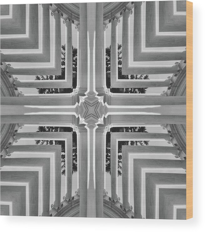 Abstract Columns Wood Print featuring the photograph Abstract Columns 23 by Mike McGlothlen