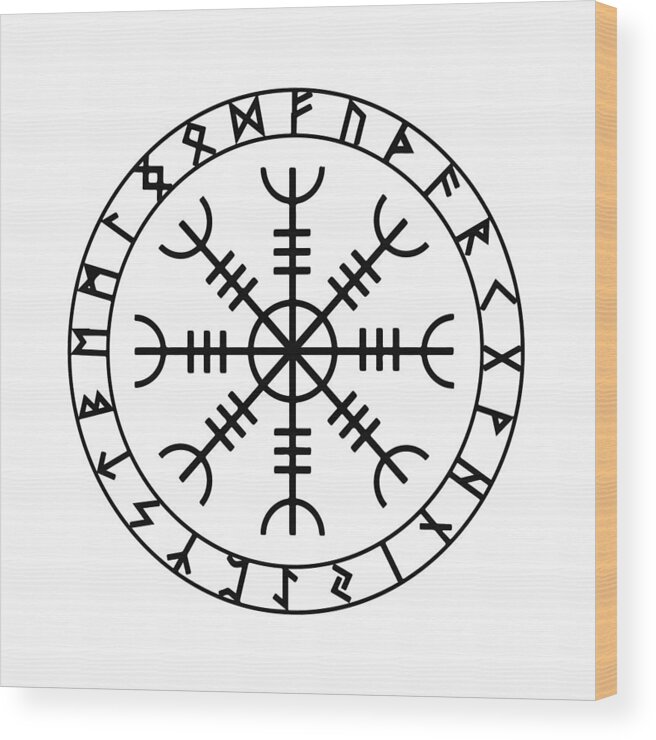 Viking Wall Decor Helm of Awe Wooden Wall Art Home Living Room
